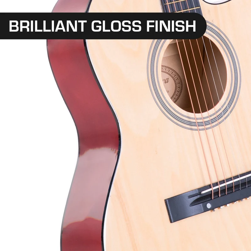 Karrera Acoustic Cutaway 40in Guitar (Natural)