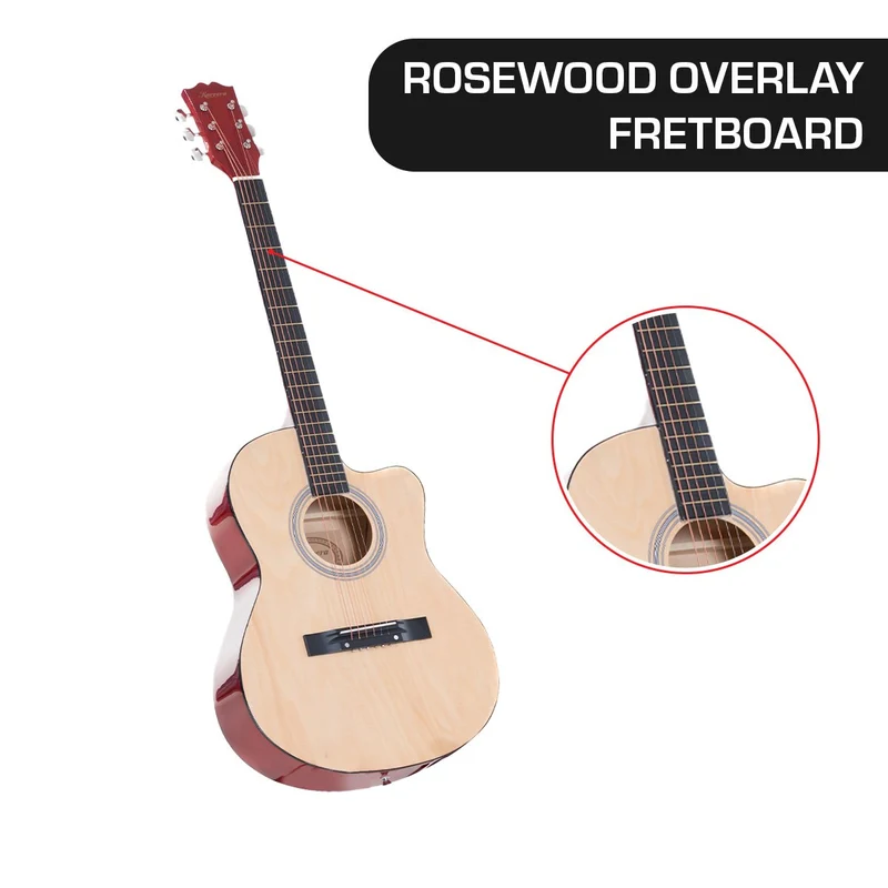 Karrera Acoustic Cutaway 40in Guitar (Natural)