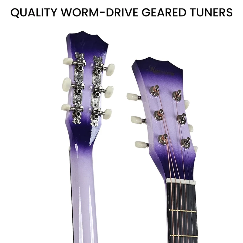Karrera 38in Cutaway Acoustic Guitar with Carry Bag (Purple Burst)