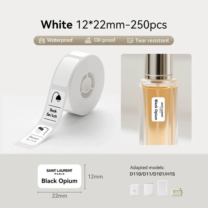 NIIMBOT Thermal Label Paper Waterproof Sticker for D11/D101/D110