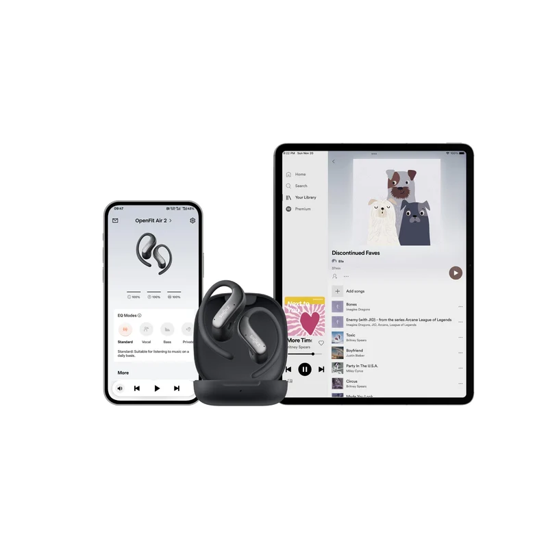 Shokz OpenFit Air 2 Open-Ear Headphones (Black)