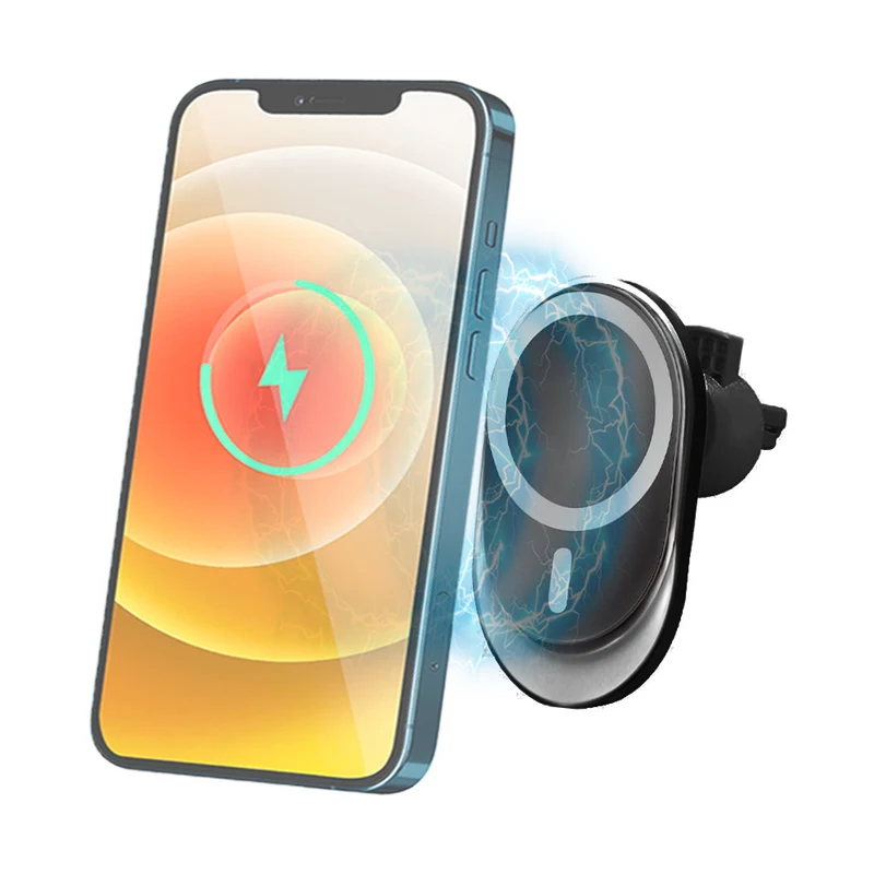Laser Car Vent Mount with 15W MagSafe Wireless Charging (Black)