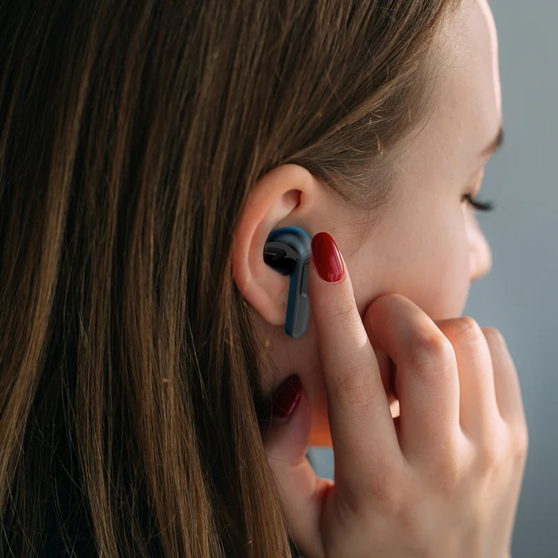 Laser TWS Earbuds with LED Display (Black)