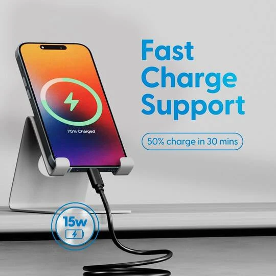 Laser 1m (2-pack) USB Type-C to A Cable Fast Charge (Black)