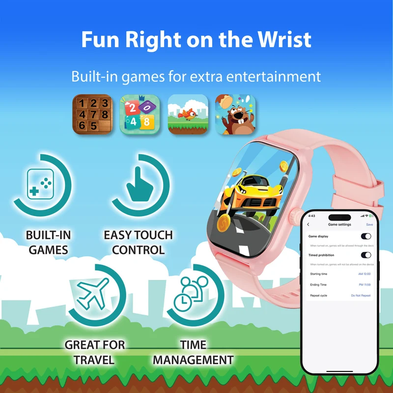 v-Fitness Kids Smart Watch with Location Finder (Pink)