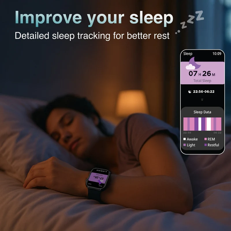V-Fitness GPS Smart Watch with 2.1 Inch AMOLED Display (Black)