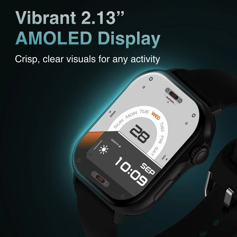 V-Fitness GPS Smart Watch with 2.1 Inch AMOLED Display (Black)