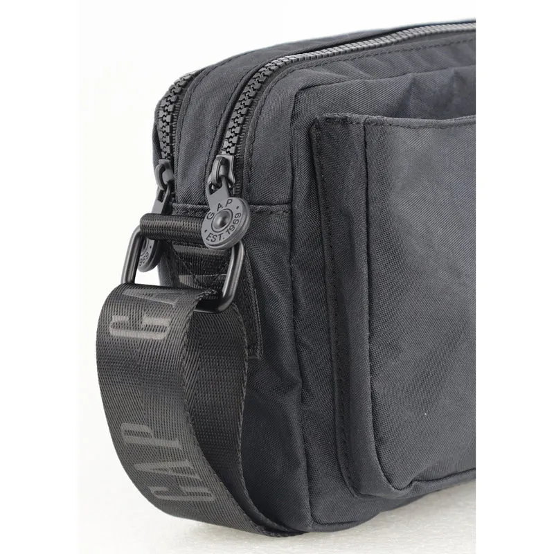GAP Whomen's Nylon Shoulder Crossbody Bag w/ Secure Zip 25x18cm Black
