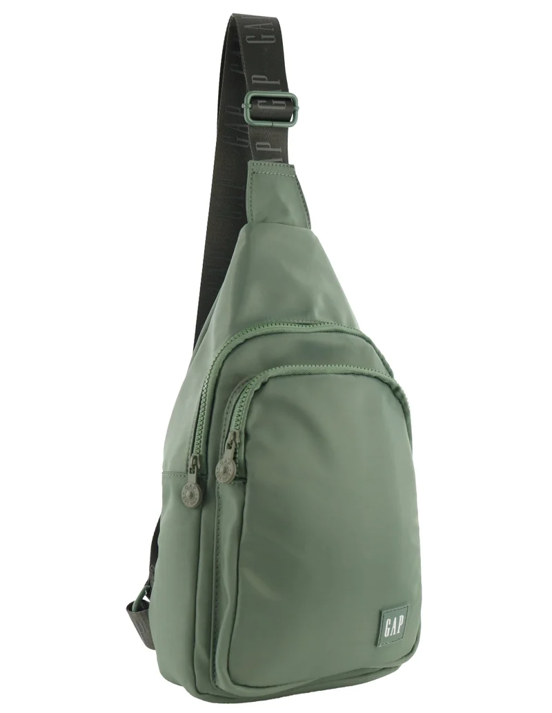 GAP Unisex Travel Nylon Crossbody/Sling Bag w/ Secure Zip 23x38cm Twig