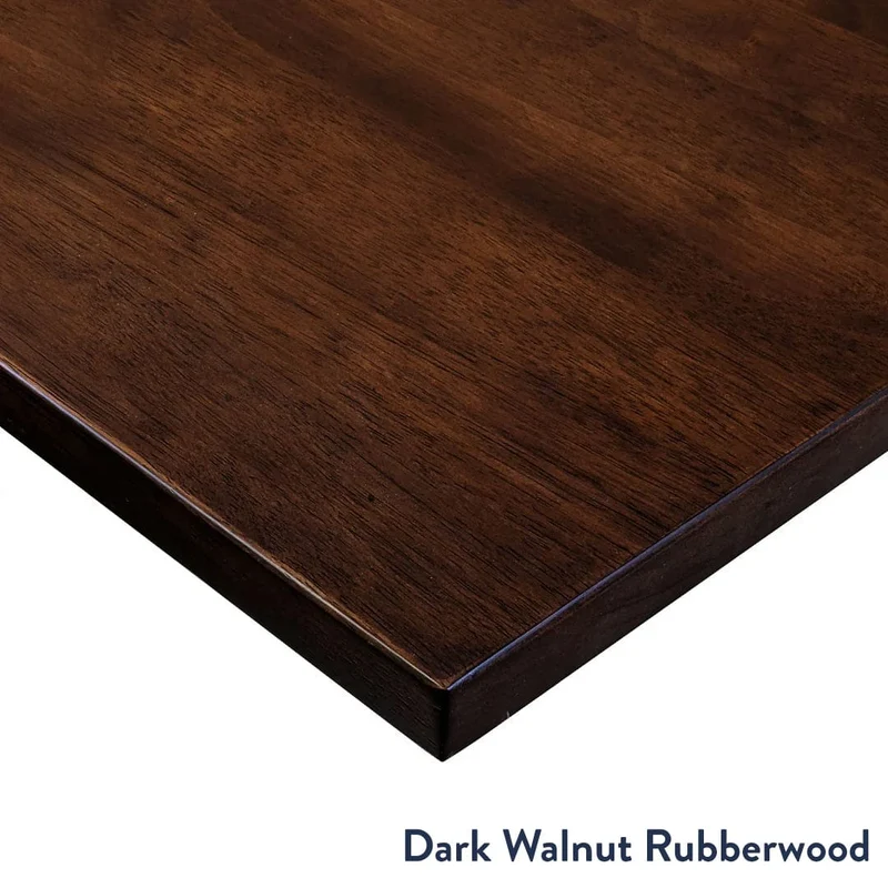 Desky Dual Rubberwood Sit Stand Desk 180cm Dark Walnut Desktop and Wheat Frame