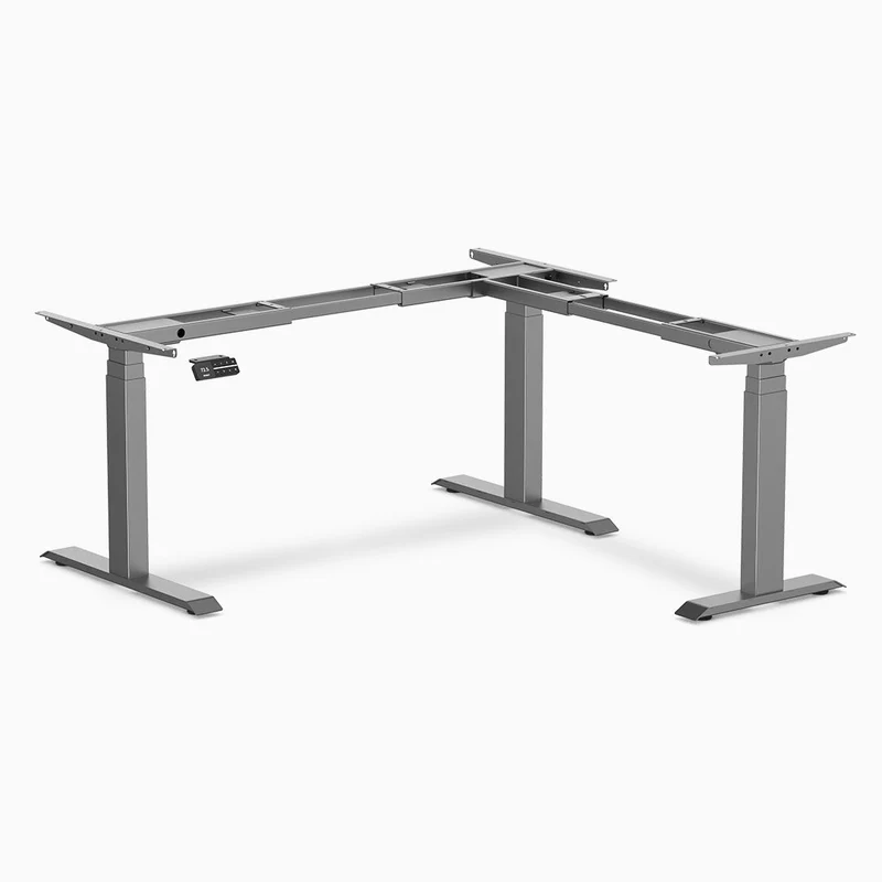 Desky Sit Stand L-Shape Desk Frame 110 cm–190 cm Wheat