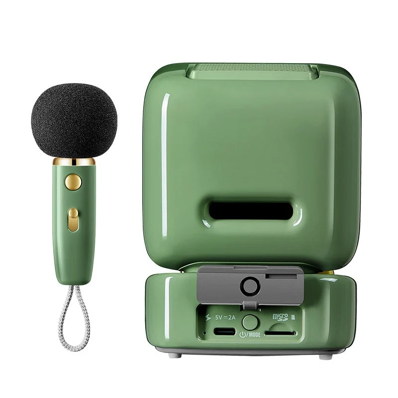 Divoom Ditoo-Mic Mini Karaoke Machine Pixel Art Bluetooth Speaker (Green)