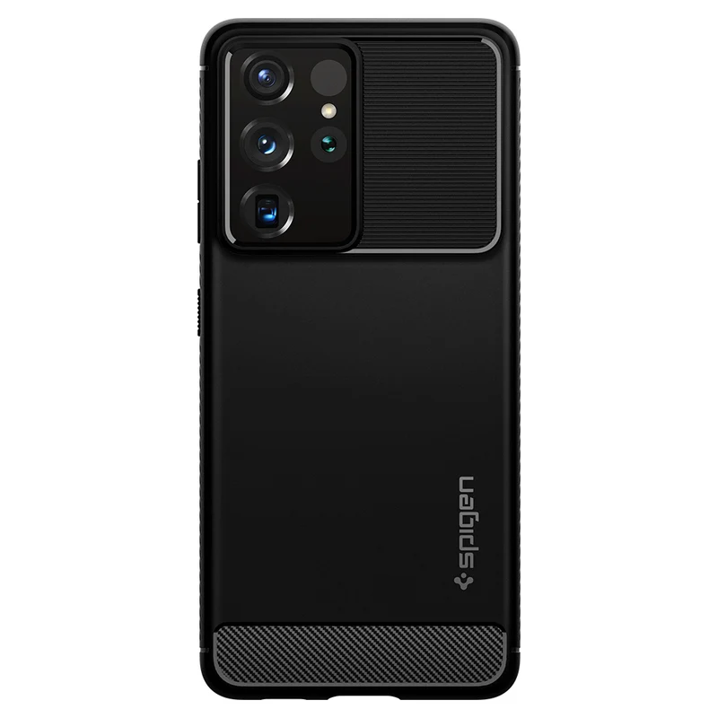 Spigen Samsung Galaxy S21 Ultra Rugged Armor Case - Black