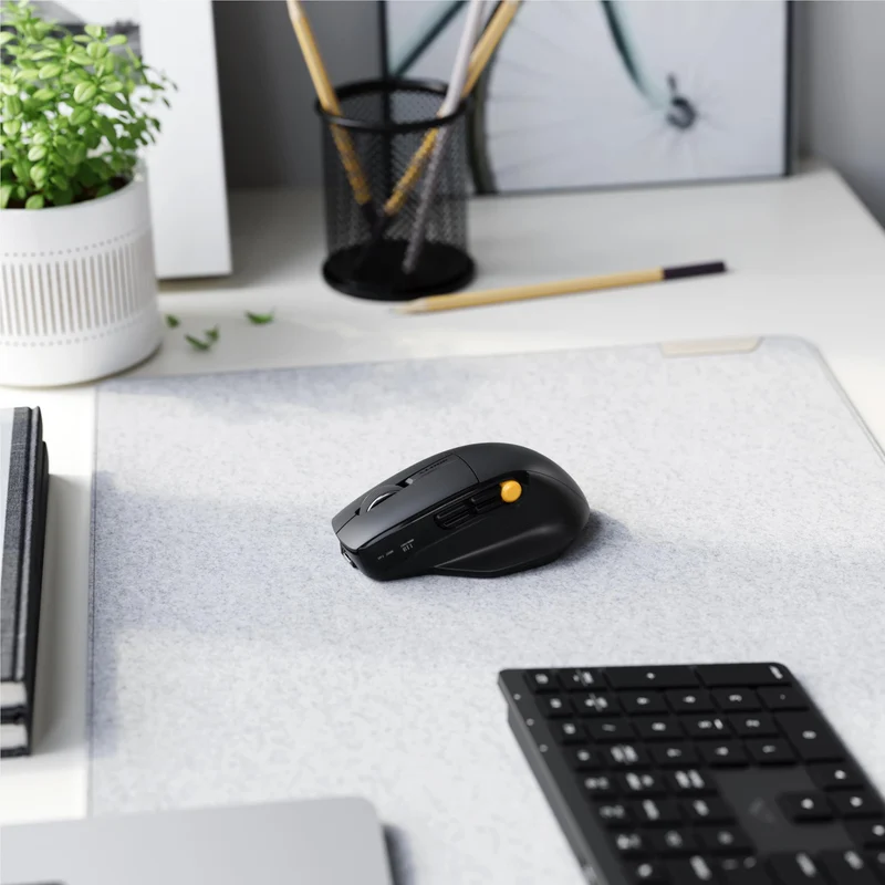 Alogic Crux USB-C Rechargeable Wireless Productivity Mouse (Black)