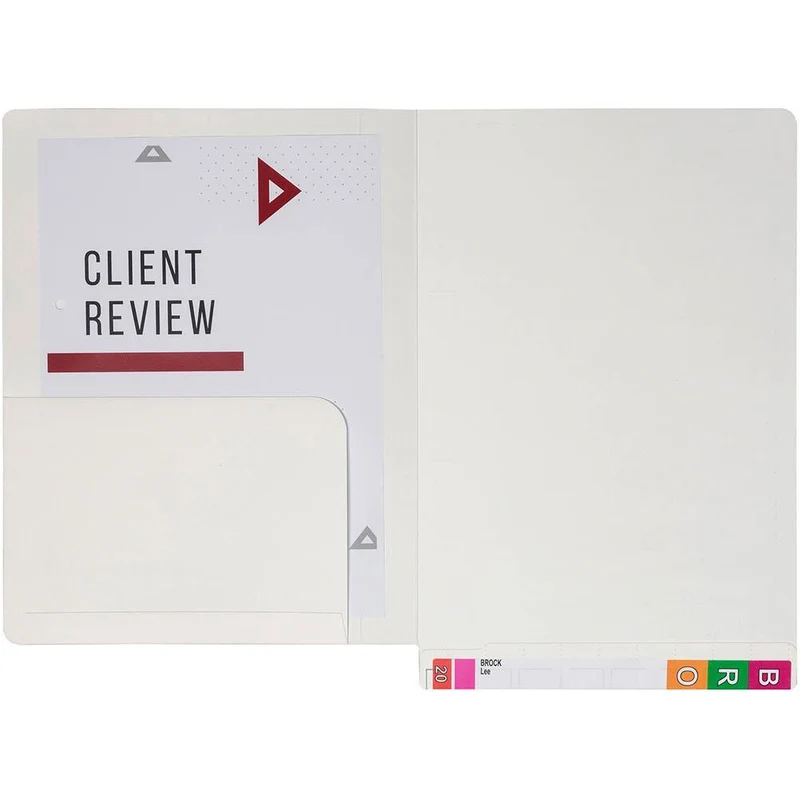 Avery 46713 Lateral Notes File Left Pocket 355x235mm White Box 20
