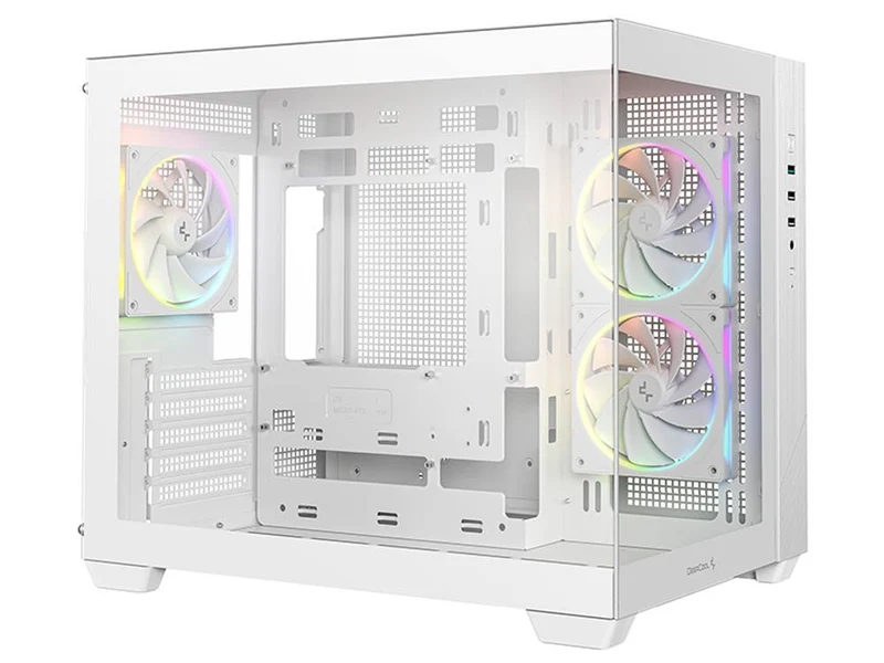 DeepCool CG330 3F WH Micro-ATX Case - White