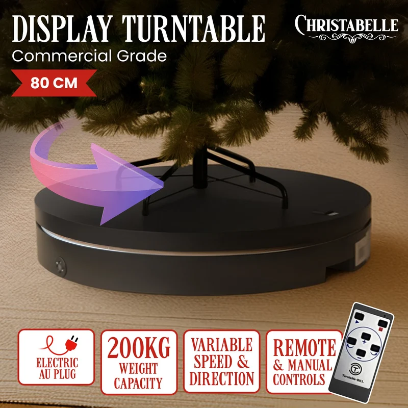 Christabelle 80cm 200kg Commercial Electric Shop Turntable Platform (Black)