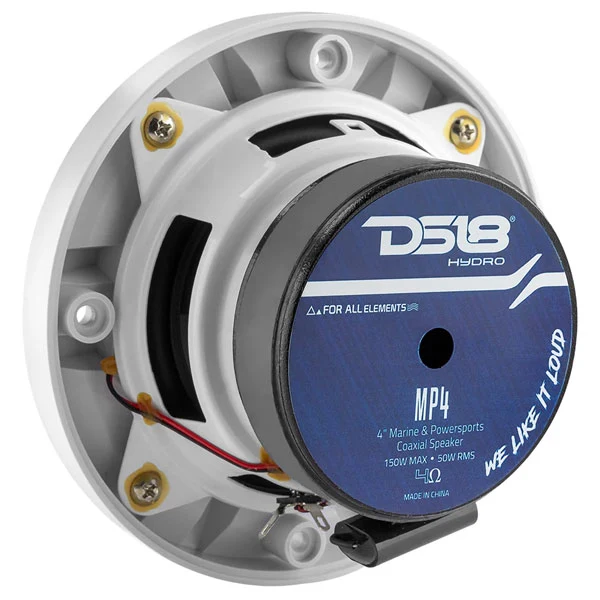 DS18 HYDRO MP4 4" 150W 2-Way Marine Speakers - White