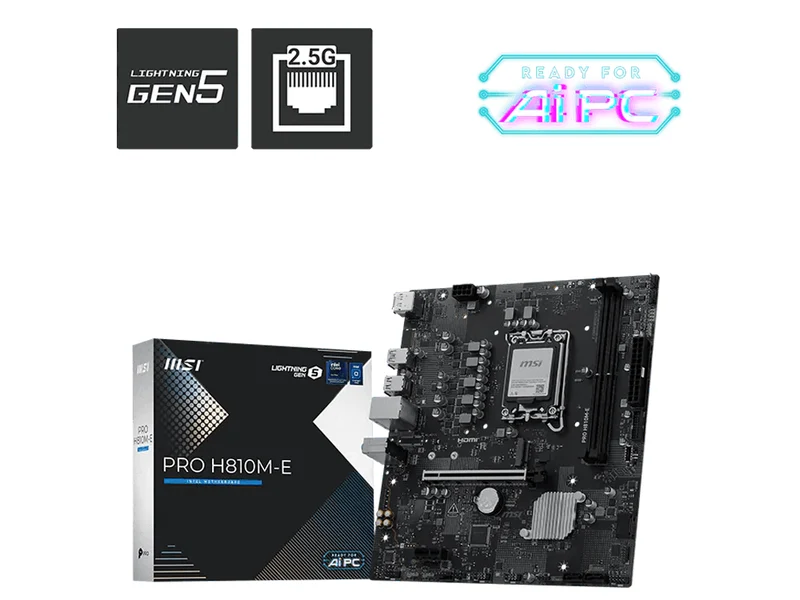 MSI PRO H810M-E LGA1851 DDR5 mATX Motherboard