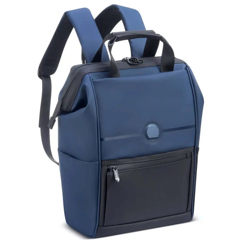 Delsey Turenne Soft 14" Laptop Backpack with RFID Night Blue, Size D