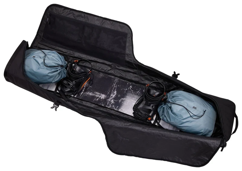 THULE 165cm RoundTrip Snowboard Roller Padded Bag Holds 2 Boards & Boots in Black