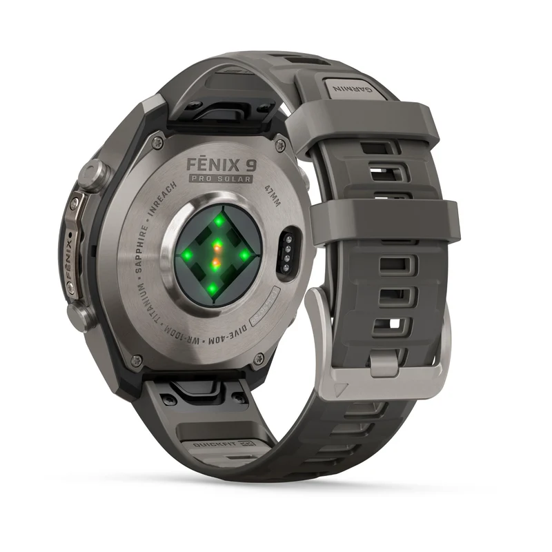 Garmin fenix 9 Pro inReach Solar 47mm with Titanium with Pebble Grey Silicone Band