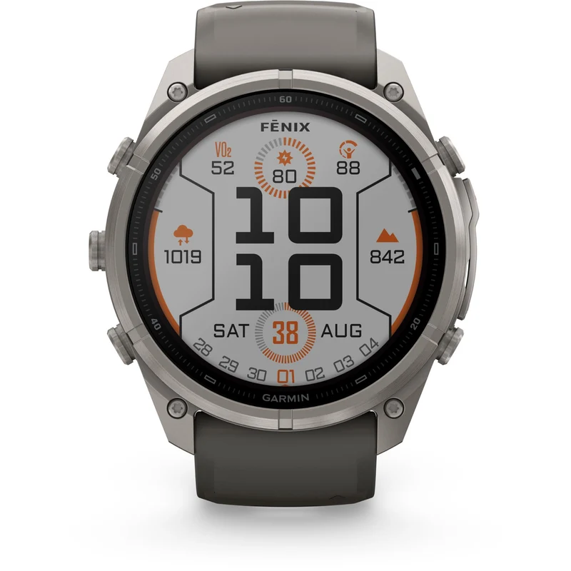 Garmin fenix 9 Pro 47mm Solar 51mm Titanium with Pebble Grey Silicone Band
