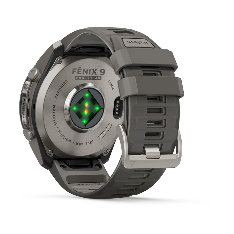 Garmin fenix 9 Pro 47mm Solar 51mm Titanium with Pebble Grey Silicone Band