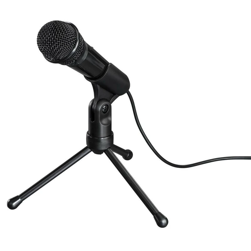Hama MIC-P35 PC-Mikrofon mit Stativ, schwarz, kabelgebunden