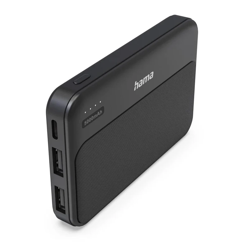 Hama Pocket 5 Powerbank 5000mAh LiPo, 2xUSB-A/USB-C