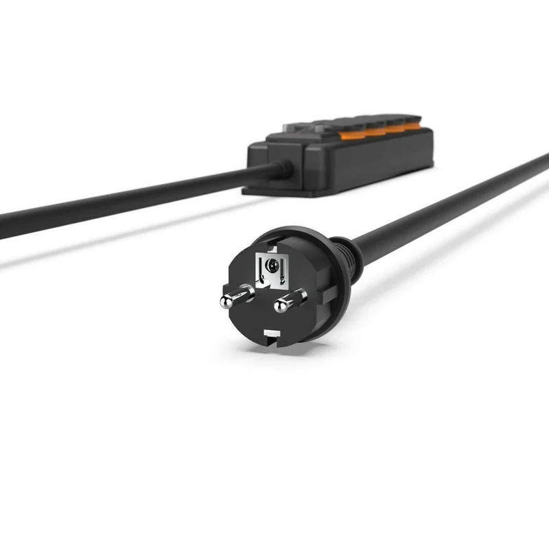 HAMA Steckdosenleiste 4-fach schwarz IP44 für Außen 2m