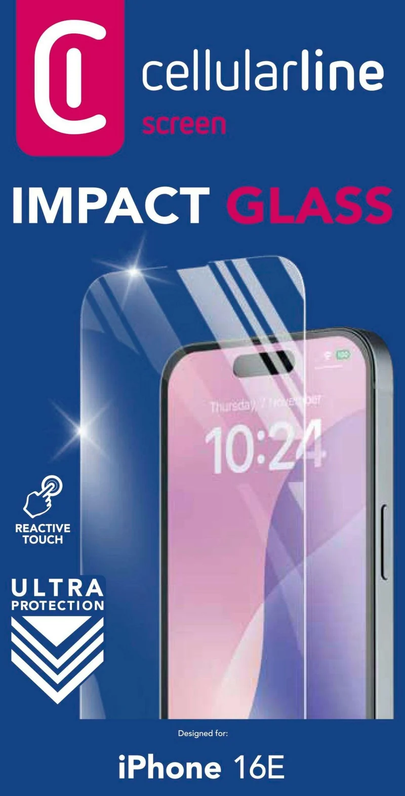 Cellularline TEMPGLASSIPHSE4 Schutzglas für iPhone SE, klar