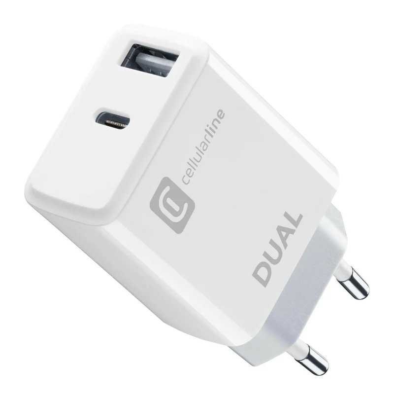 CellularLine Dual Charger 20W für iPhone 8+ & iPad