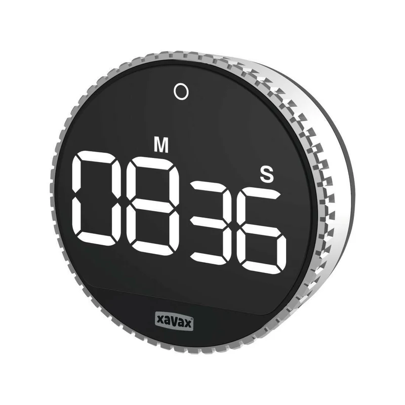 Xavax Timer "Rotation" Digital Wecker - Silber/Schwarz