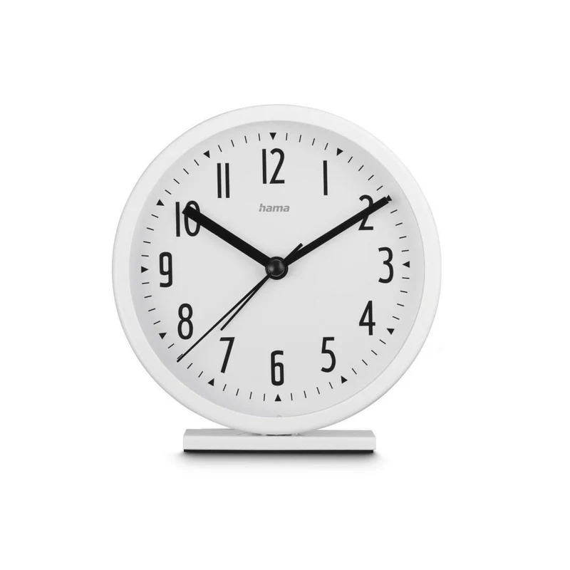 Hama Skye Wecker Weiß ohne Ticken - Analog - Leises Uhrwerk