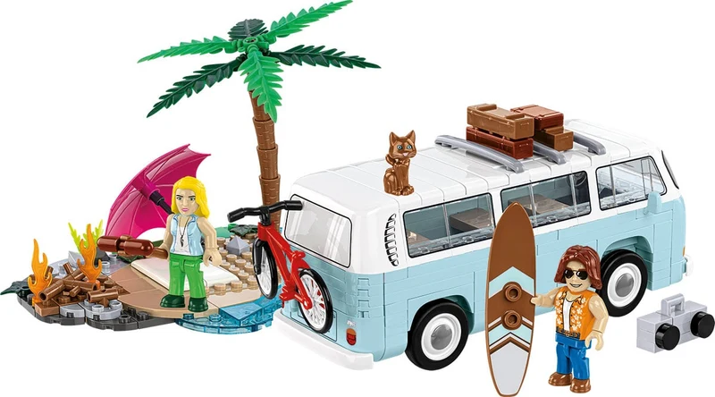 COBI Volkswagen T2a Kombi Bausatz, 292 Teile, Rot