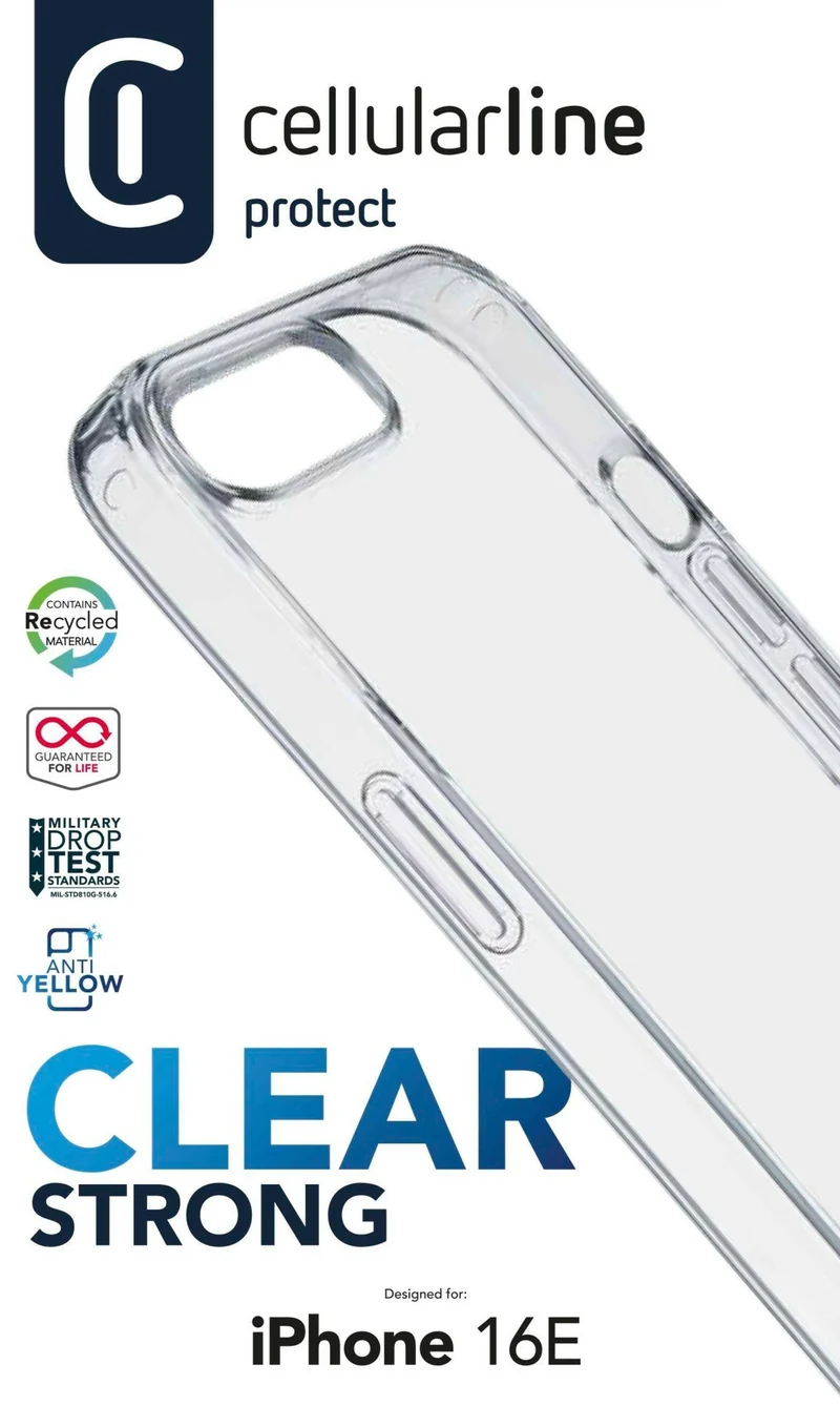 Cellularline Clear Case für iPhone SE (2025), transparent