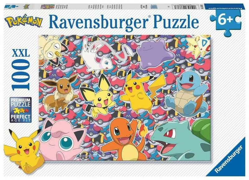 Ravensburger 13338 Pokémon Kinderpuzzle 100 Teile XXL, ab 6