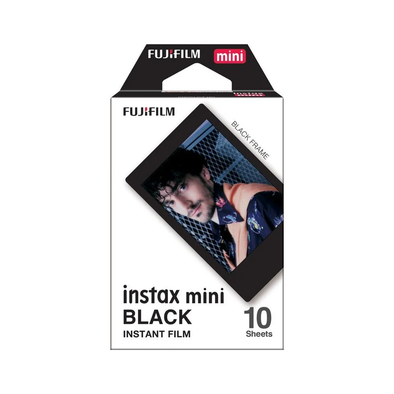 FUJIFILM Instax Mini Instant Film Schwarz 1er Pack 10 Shot