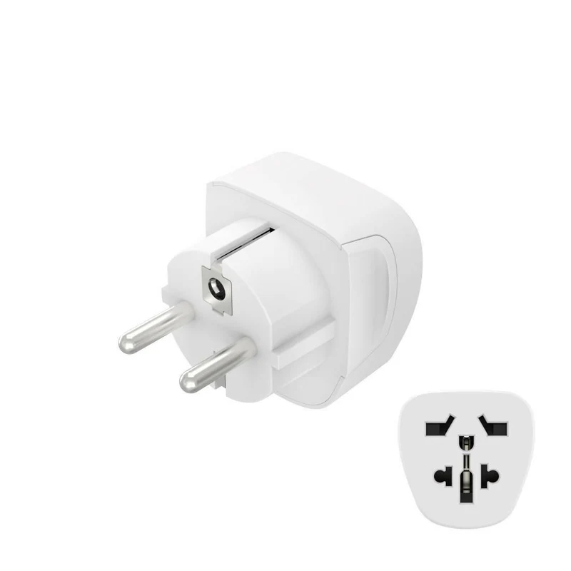 Hama Reiseadapter Typ E/F, 3-polig, Weiße Welt - Europa
