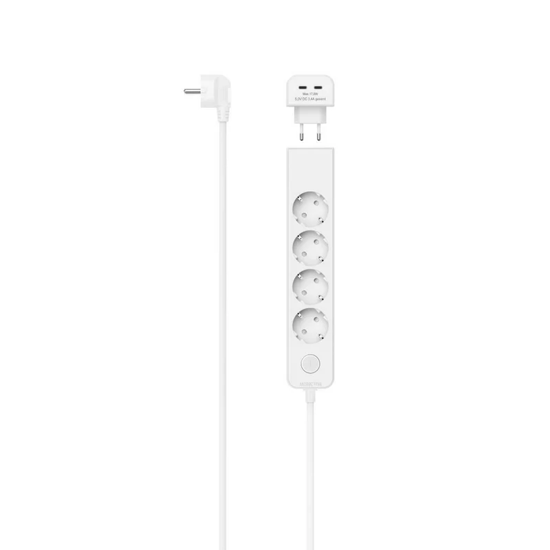 Hama Steckdosenleiste 5-fach, 2x USB