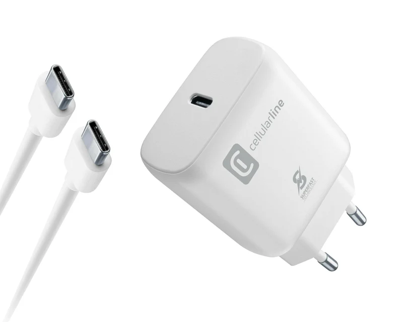 Cellularline Super Fast Charger Kit for Samsung 25W - White