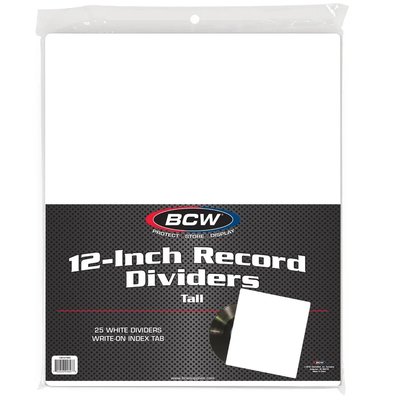 BCW 12-Inch Record Divider - Tall (White)