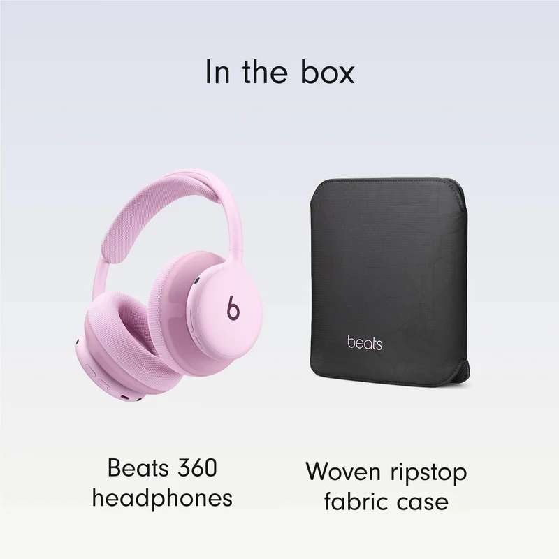 Beats 360 Over-Ear Headphones (Pink with Pink Performance Knit Cushions)