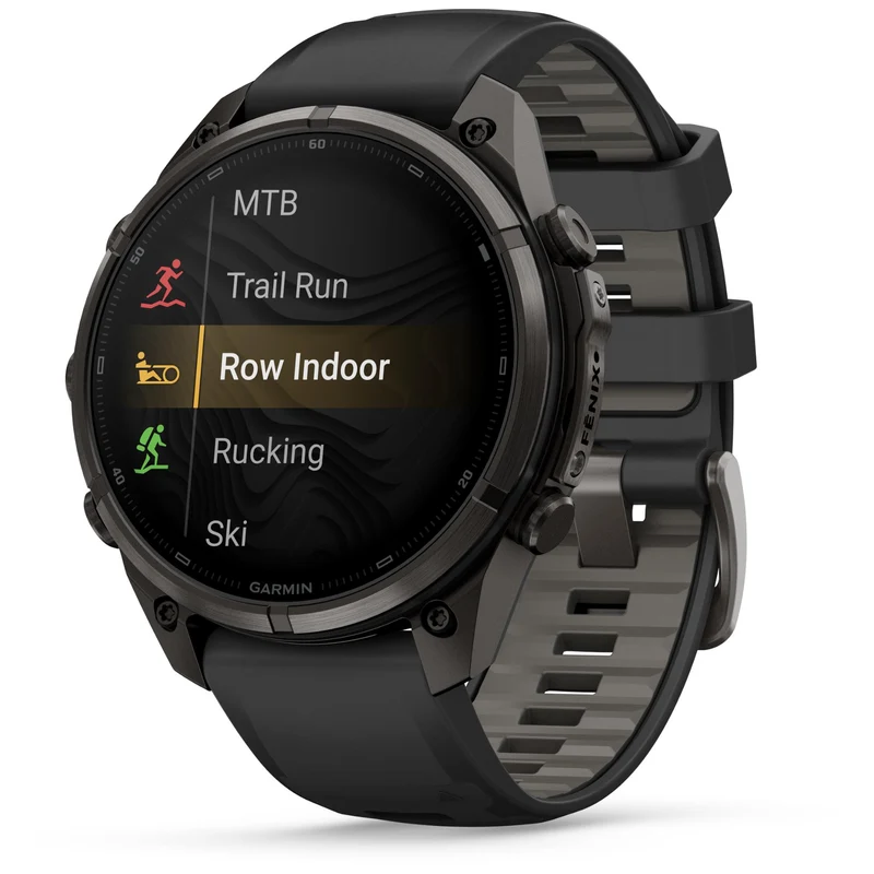 Garmin fenix 9 Pro InReach 47mm Carbon Grey DLC Titanium with Black/Pebble Grey Silicone Band