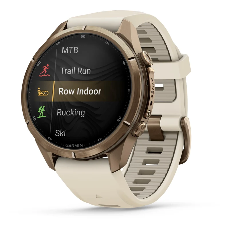 Garmin fenix 9 Pro InReach 43mm Autumn Gold Titanium with Cream/French Grey Silicone Band