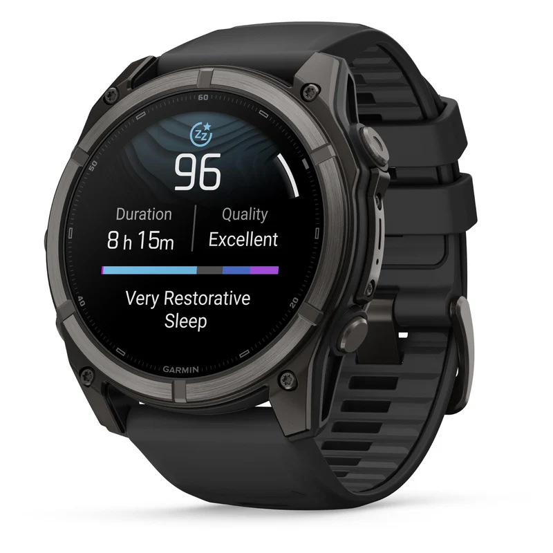 Garmin fenix 9 51mm Carbon Grey DLC Titanium with Black Silicone Band