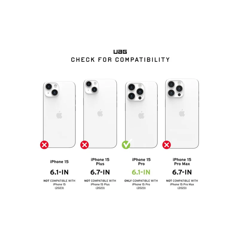 UAG phone case for iPhone 15 Pro Monarch Aramid (Black)