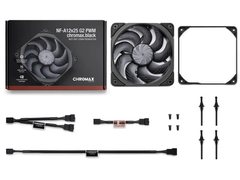 Noctua NF-A12x25 G2 PWM chromax.black 120mm 1800 RPM SSO2 Case Fan