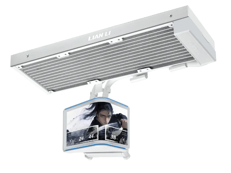 Lian Li HydroShift II OLED Curved 360P28 360mm AIO CPU Cooler - White (GHS2OLDC36PW)